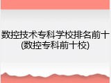 数控技术专科学校排名前十(数控专科前十校)