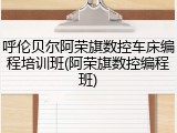 呼伦贝尔阿荣旗数控车床编程培训班(阿荣旗数控编程班)