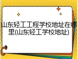 山东轻工工程学校地址在哪里(山东轻工学校地址)