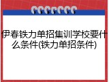 伊春铁力单招集训学校要什么条件(铁力单招条件)