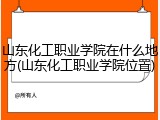 山东化工职业学院在什么地方(山东化工职业学院位置)