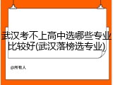 武汉考不上高中选哪些专业比较好(武汉落榜选专业)