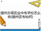 锦州古塔农业中专学校怎么样(锦州农专如何)