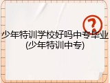 少年特训学校好吗中专毕业(少年特训中专)