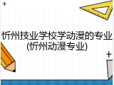 忻州技业学校学动漫的专业(忻州动漫专业)