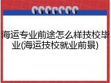 海运专业前途怎么样技校毕业(海运技校就业前景)
