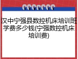 汉中宁强县数控机床培训班学费多少钱(宁强数控机床培训费)