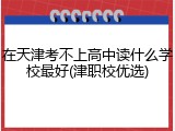 在天津考不上高中读什么学校最好(津职校优选)