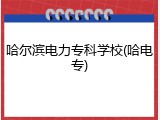 哈尔滨电力专科学校(哈电专)