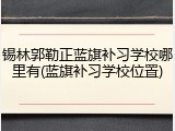 锡林郭勒正蓝旗补习学校哪里有(蓝旗补习学校位置)