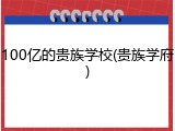 100亿的贵族学校(贵族学府)