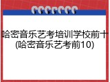 哈密音乐艺考培训学校前十(哈密音乐艺考前10)
