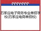 石家庄电子商务专业单招学校(石家庄电商单招校)