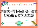 新疆艺考学校培训机构哪家好(新疆艺考培训优选)