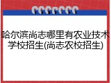 哈尔滨尚志哪里有农业技术学校招生(尚志农校招生)