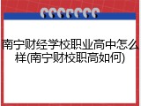 南宁财经学校职业高中怎么样(南宁财校职高如何)