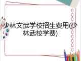少林文武学校招生费用(少林武校学费)