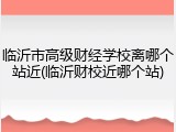 临沂市高级财经学校离哪个站近(临沂财校近哪个站)