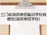 三门峡湖滨单招集训学校有哪些(湖滨单招学校)