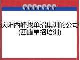 庆阳西峰找单招集训的公司(西峰单招培训)