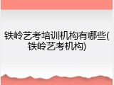 铁岭艺考培训机构有哪些(铁岭艺考机构)