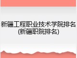 新疆工程职业技术学院排名(新疆职院排名)