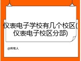 仪表电子学校有几个校区(仪表电子校区分部)