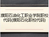 濮阳石油化工职业学院职校代码(濮阳石化职校代码)