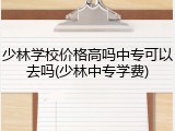 少林学校价格高吗中专可以去吗(少林中专学费)
