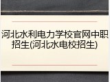 河北水利电力学校官网中职招生(河北水电校招生)
