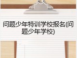 问题少年特训学校报名(问题少年学校)
