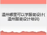 温州哪里可以学服装设计(温州服装设计培训)