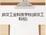 武汉工业科技学校(武汉工科校)
