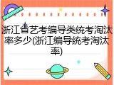 浙江省艺考编导类统考淘汰率多少(浙江编导统考淘汰率)