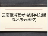 云南鲲鸿艺考培训学校(鲲鸿艺考云南校)