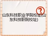 山东科技职业学院校址(山东科技职院校址)