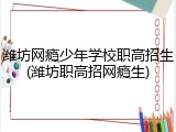 潍坊网瘾少年学校职高招生(潍坊职高招网瘾生)