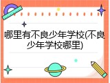 哪里有不良少年学校(不良少年学校哪里)