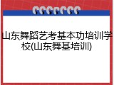 山东舞蹈艺考基本功培训学校(山东舞基培训)