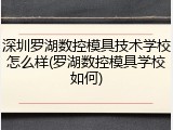 深圳罗湖数控模具技术学校怎么样(罗湖数控模具学校如何)
