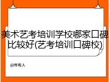 美术艺考培训学校哪家口碑比较好(艺考培训口碑校)