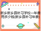 新乡新乡县补习学校一年费用多少钱(新乡县补习年费)