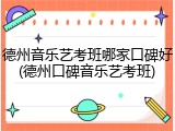 德州音乐艺考班哪家口碑好(德州口碑音乐艺考班)