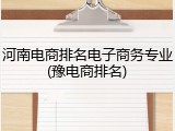河南电商排名电子商务专业(豫电商排名)