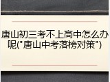 唐山初三考不上高中怎么办呢("唐山中考落榜对策")