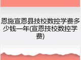 恩施宣恩县技校数控学费多少钱一年(宣恩技校数控学费)
