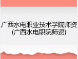 广西水电职业技术学院师资(广西水电职院师资)