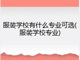 服装学校有什么专业可选(服装学校专业)