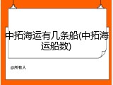 中拓海运有几条船(中拓海运船数)