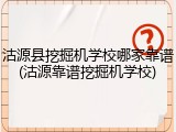 沽源县挖掘机学校哪家靠谱(沽源靠谱挖掘机学校)